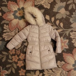 Silver MK Girls Puffer Coat